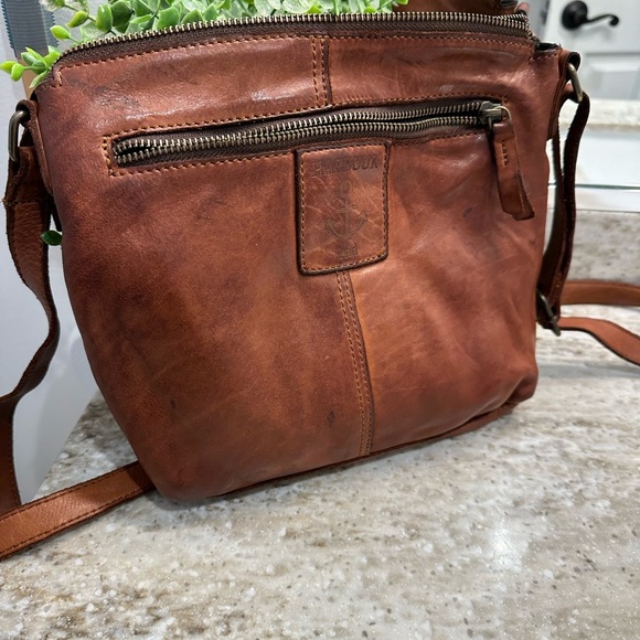 Brown leather purse 9x9 - Picture 6 of 6